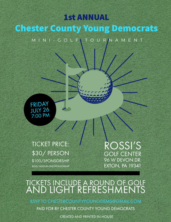 Young Dems Mini-Golf Tournament July 26