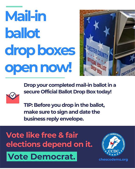 Mail-in ballot drop boxes open now!