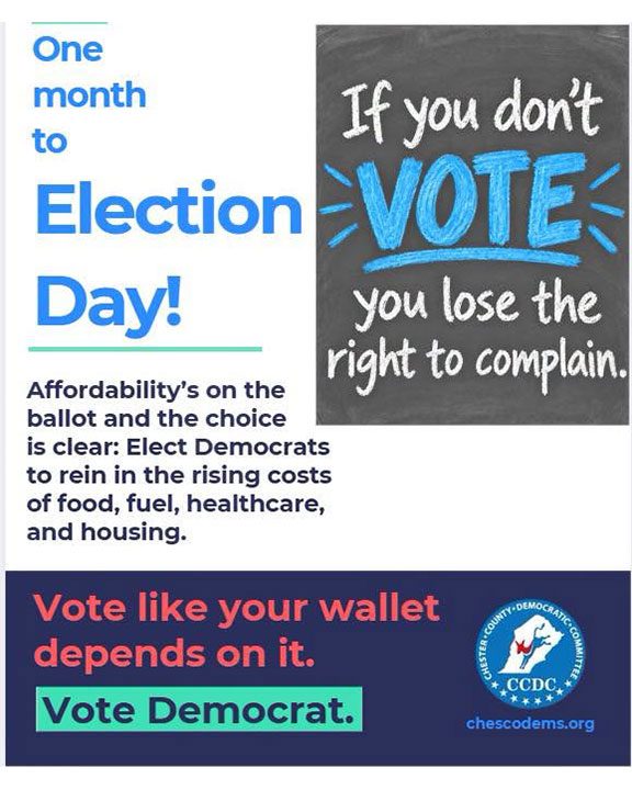 One month to Election Day!