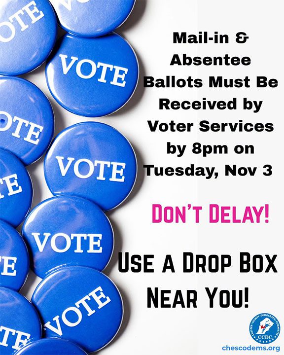 Use a drop box near you to drop your ballot.